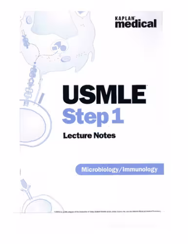 خرید و دانلود نسخه کامل کتاب Kaplan Medical Step 1 Microbiology - Immunology