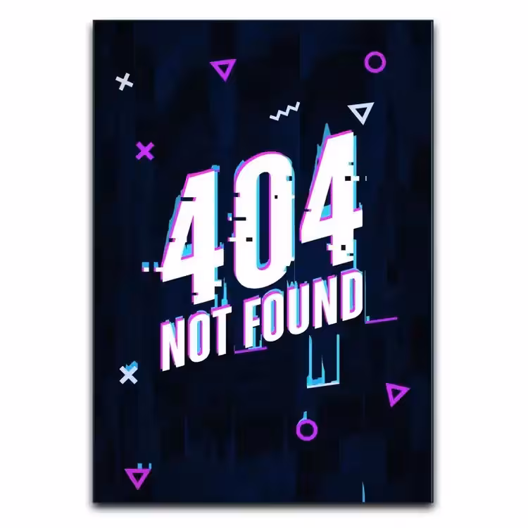 تابلو ارور 404 مدرن و تکنولوژیک