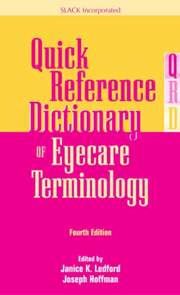 خرید و دانلود نسخه کامل کتاب Quick Reference Dictionary of Eyecare Terminology