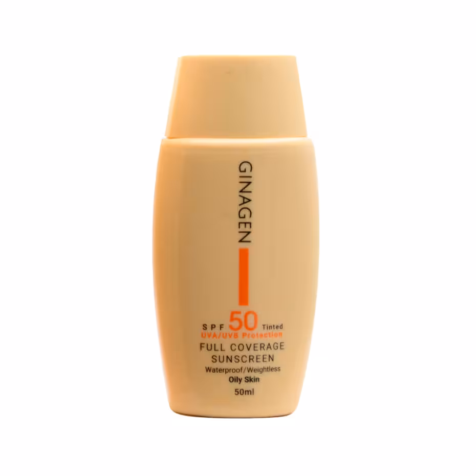 ضدآفتاب پوست چرب spf50 بژ طبیعی ژیناژن