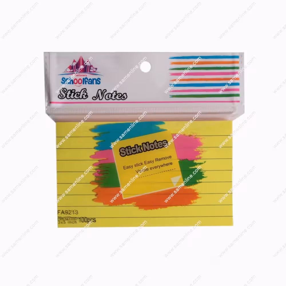 کاغذ یادداشت چسب دار ( استیک نوت ) اسکول فنس کد FA 9202