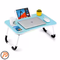 میز تحریر پایه تاشو 40*60 آبی رنگ برای فضاهای کوچک