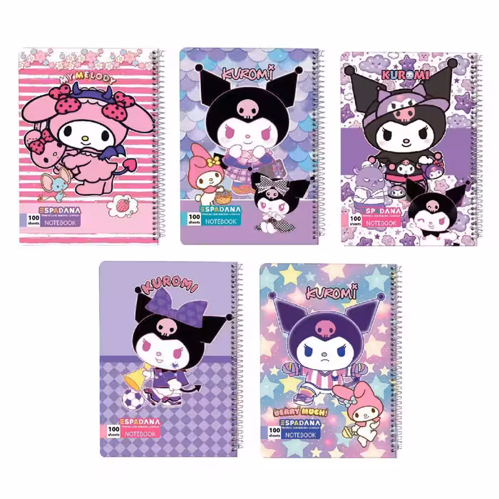 دفتر مشق 100 برگ اسپادانا مدل کرومی کد 10712345 مجموعه 5 عددی | چاوه