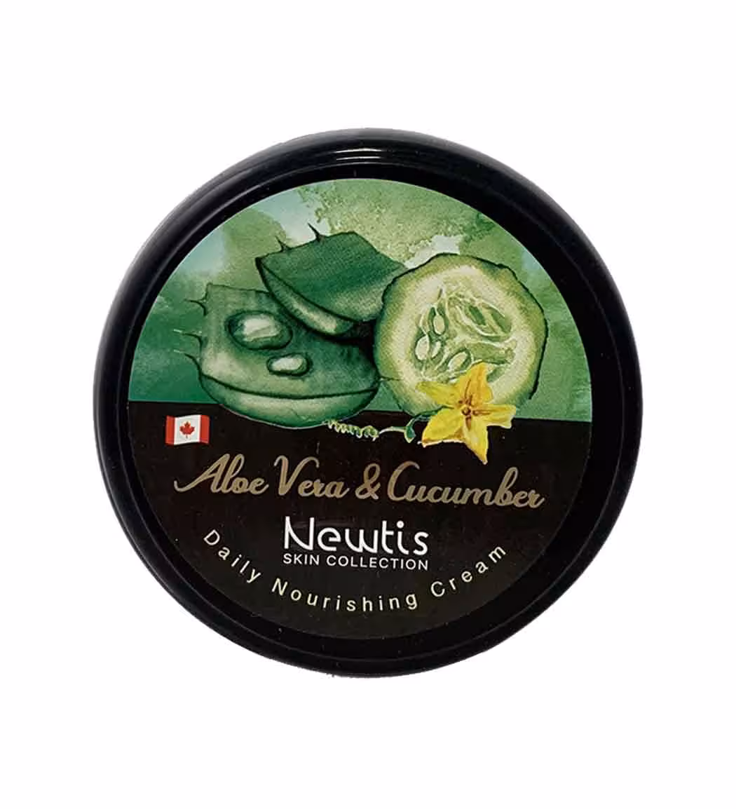 کرم مرطوب کننده آلوئه ورا و خیار نیوتیس|Newtis Aloevera And Cucumber Nourishing Cream