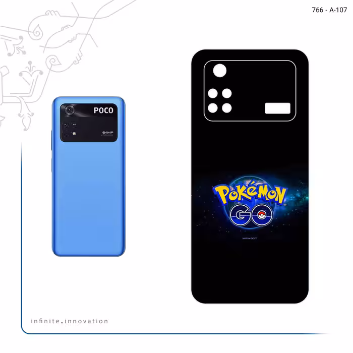 برچسب پوششی ماهوت مدل Pokemon Go Game Series مناسب برای گوشی موبایل شیائومی Poco M4 Pro 4G