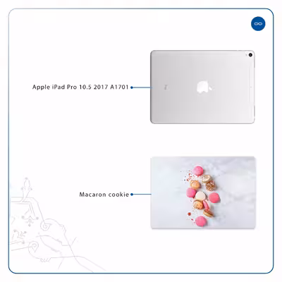 برچسب پوششی ماهوت مدل Macaron cookie مناسب برای تبلت اپل iPad Pro 10.5 2017 A1701