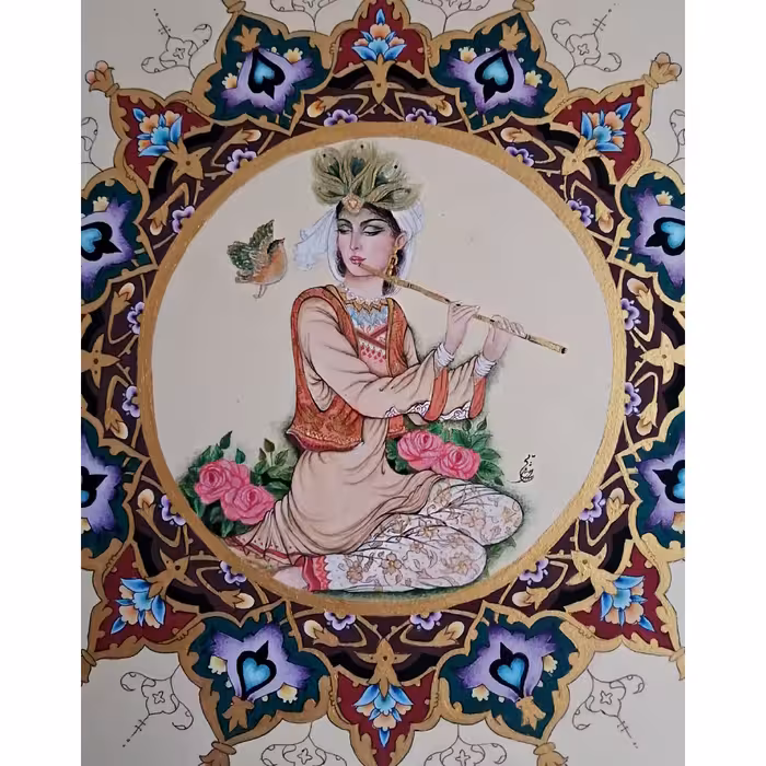 تابلو نقاشی گواش طرح مینیاتور