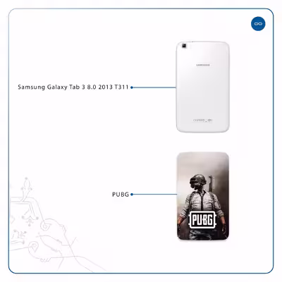 برچسب پوششی ماهوت مدل Pubg-Game مناسب برای تبلت سامسونگ Galaxy Tab 3 8.0 2013 T311