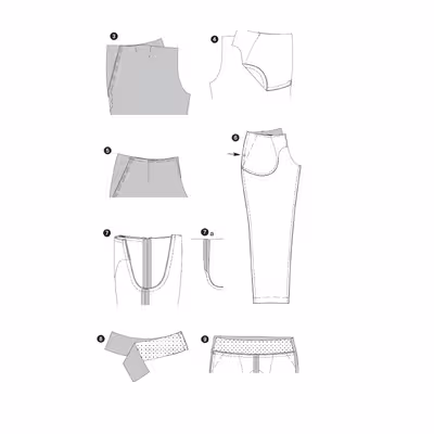 الگوی خیاطی شلوار زنانه بوردا استایل کد 7068 سایز 36 تا 48 متد مولر