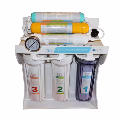 دستگاه تصفیه کننده آب آکوا من مدل RO-F7 همراه فيلتر مجموعه 3 عددي
