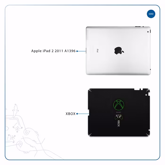 برچسب پوششی ماهوت مدل XBOX مناسب برای تبلت اپل iPad 2 2011 A1396