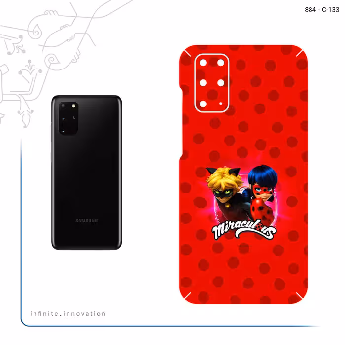 برچسب پوششی ماهوت مدل Ladybug and Cat Noir مناسب برای گوشی موبایل سامسونگ Galaxy S20 Plus