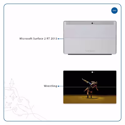 برچسب پوششی ماهوت مدل Wrestling مناسب برای تبلت مایکروسافت Surface 2 RT 2013