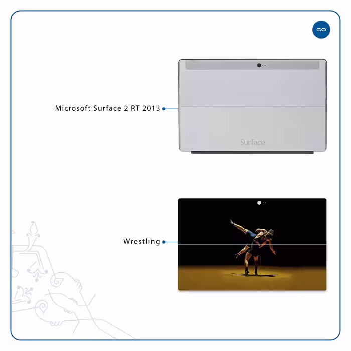 برچسب پوششی ماهوت مدل Wrestling مناسب برای تبلت مایکروسافت Surface 2 RT 2013