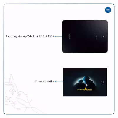 برچسب پوششی ماهوت مدل Counter-Strike مناسب برای تبلت سامسونگ Galaxy Tab S3 9.7 2017 T820