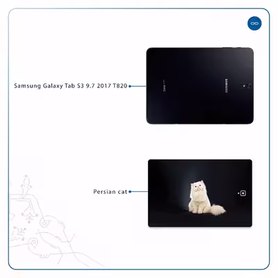 برچسب پوششی ماهوت مدل Persian cat مناسب برای تبلت سامسونگ Galaxy Tab S3 9.7 2017 T820
