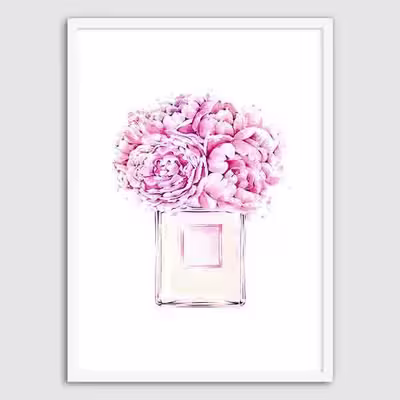تابلو طرح آبرنگ عطر گل کد T32850