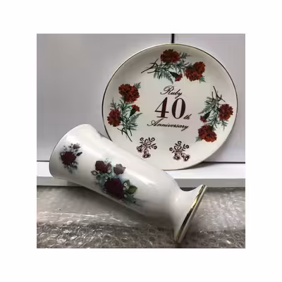 ظرف دکوری مدل چهلمین سالگرد کد A1 مجموعه دو عددی