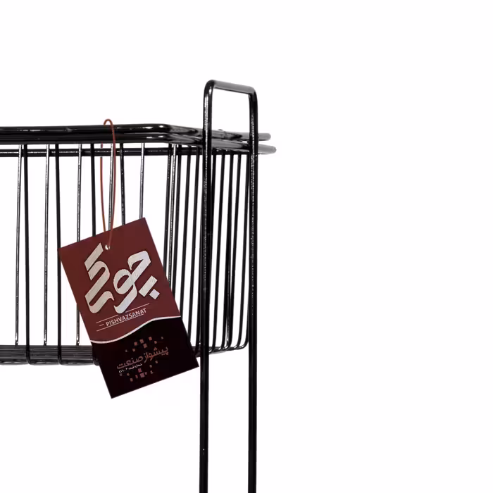 سبد سیب زمینی و پیاز پیشواز صنعت مدل 2طبقه مفتولی مربع کد 1507