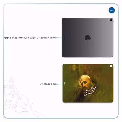 برچسب پوششی ماهوت مدل Dr-Mosadeq مناسب برای تبلت اپل iPad Pro 12.9 (GEN 3) 2018 A1876