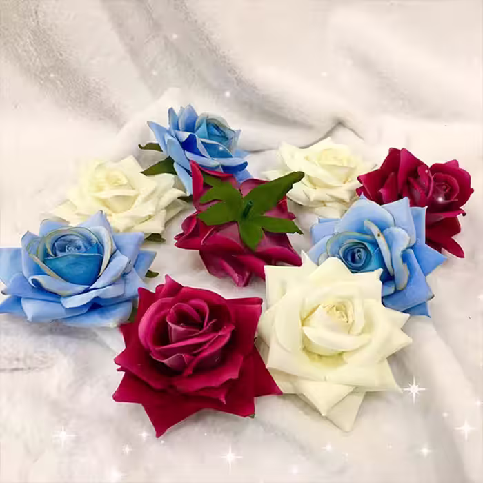 گل مصنوعی مدل رز مخملی کد 412 بسته 3 عددی