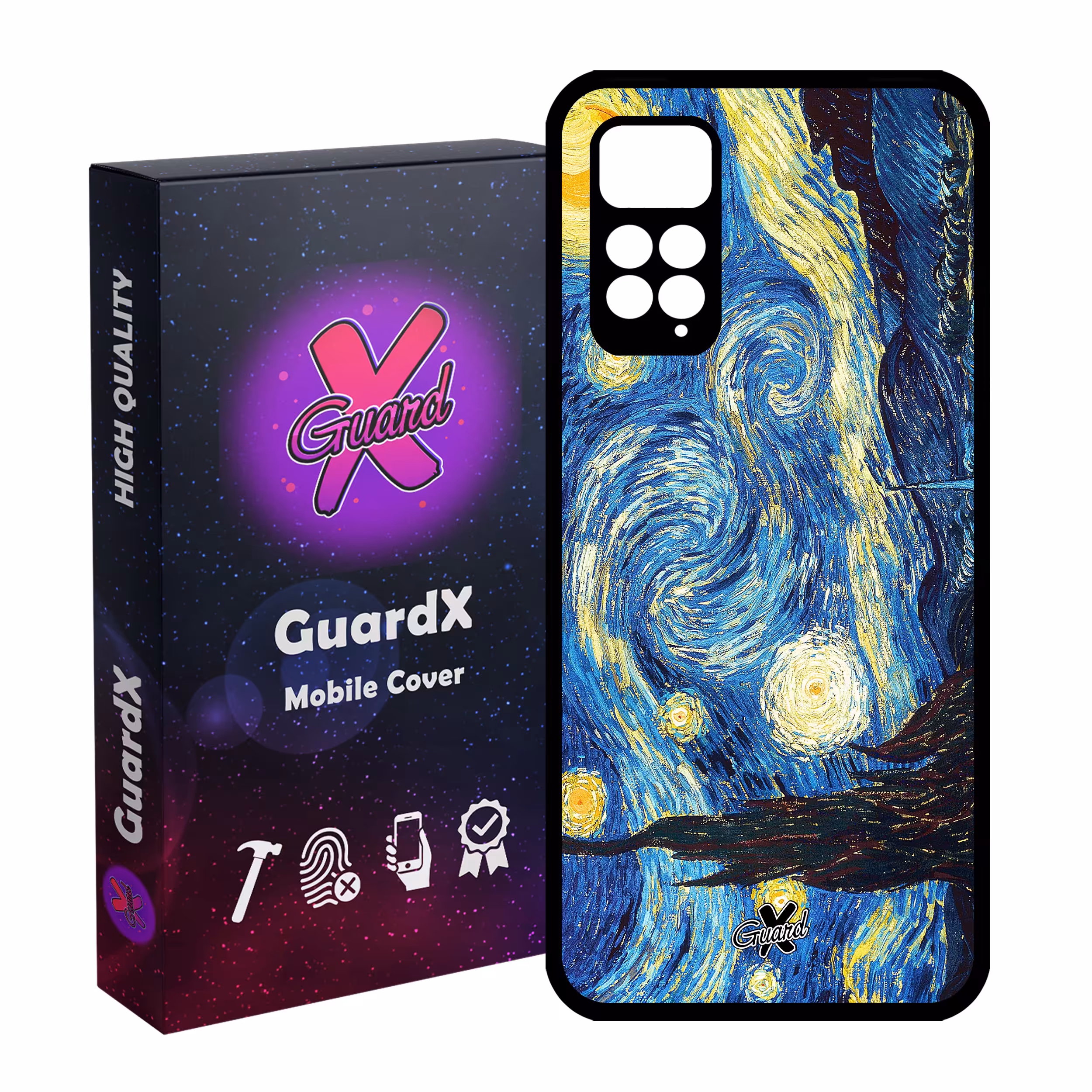 کاور گارد ایکس طرح Starry Night مدل Glass10110 مناسب برای گوشی موبایل شیائومی Redmi Note 11 Pro 4G/5G
