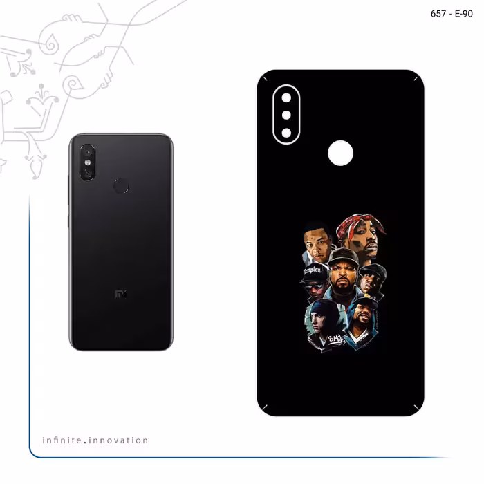 برچسب پوششی ماهوت مدل Great Rappers Digital Art مناسب برای گوشی موبایل شیائومی Mi 8