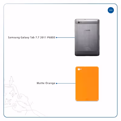 برچسب پوششی ماهوت مدل Matte-Orange مناسب برای تبلت سامسونگ Galaxy Tab 7.7 2011 P6800