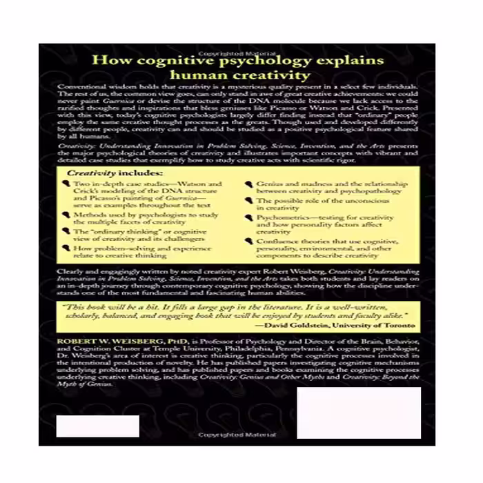 کتاب Creativity اثر Robert W. Weisberg انتشارات نبض دانش