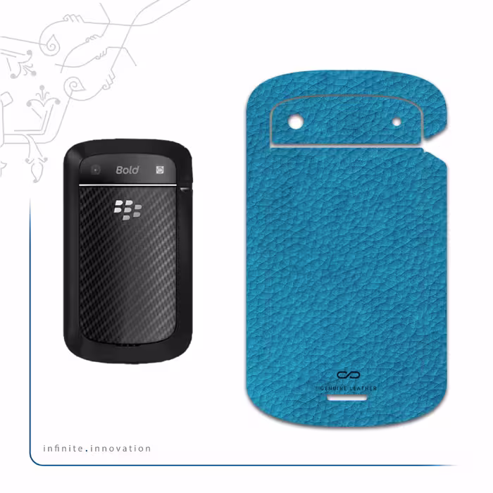 برچسب پوششی ماهوت مدل Blue-Leather مناسب برای گوشی موبایل بلک بری Bold Touch 9900