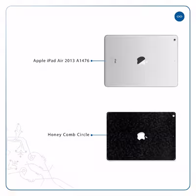 برچسب پوششی ماهوت مدل Honey-Comb-Circle مناسب برای تبلت اپل iPad Air 2013 A1476