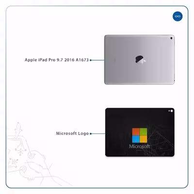 برچسب پوششی ماهوت مدل Microsoft-Logo مناسب برای تبلت اپل iPad Pro 9.7 2016 A1673