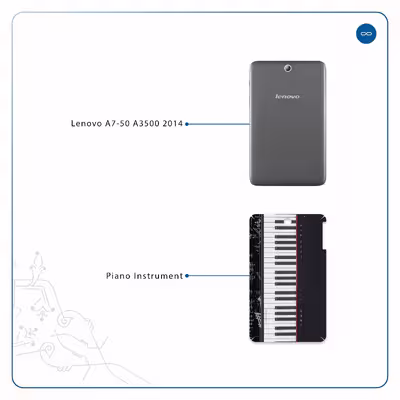 برچسب پوششی ماهوت مدل Piano-Instrument مناسب برای تبلت لنوو A7-50 A3500 2014