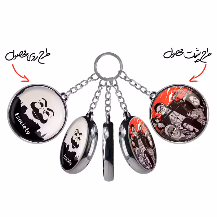 جاکلیدی خندالو طرح سریال آقای ربات Mr.Robot مدل دوطرفه کد 1023610238