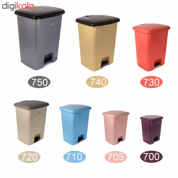 سطل زباله پدالی ممتاز پلاستیک کد 705 گنجایش 5 لیتر