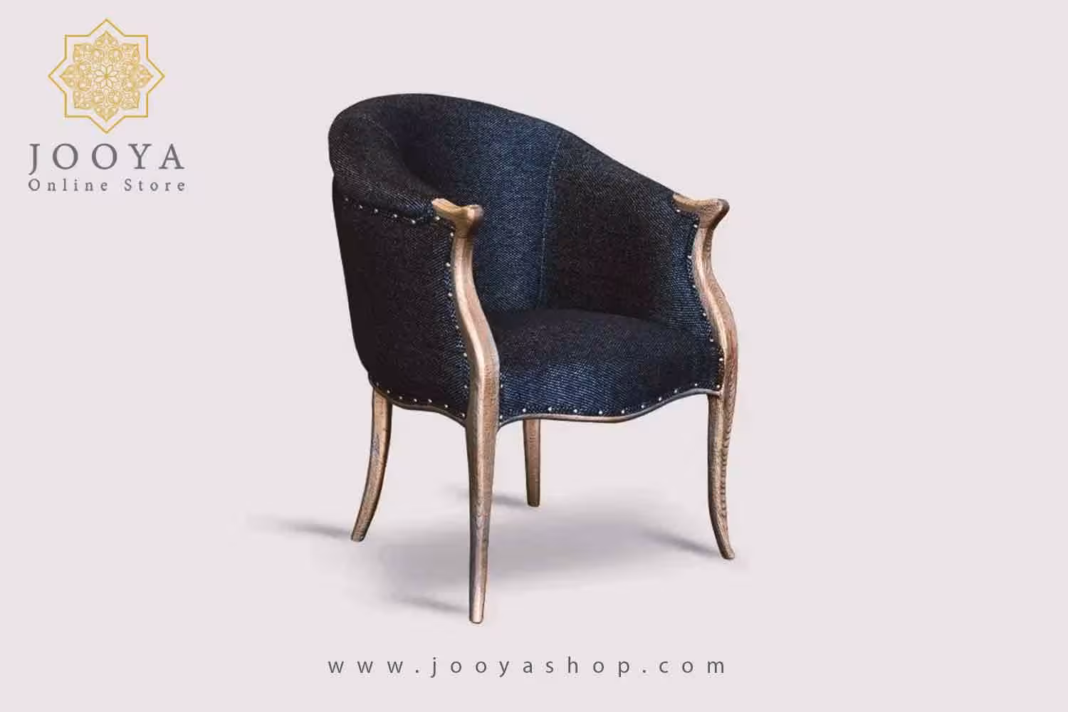 مبل یک‌نفره نئوکلاسیک لنا زغال سنگی