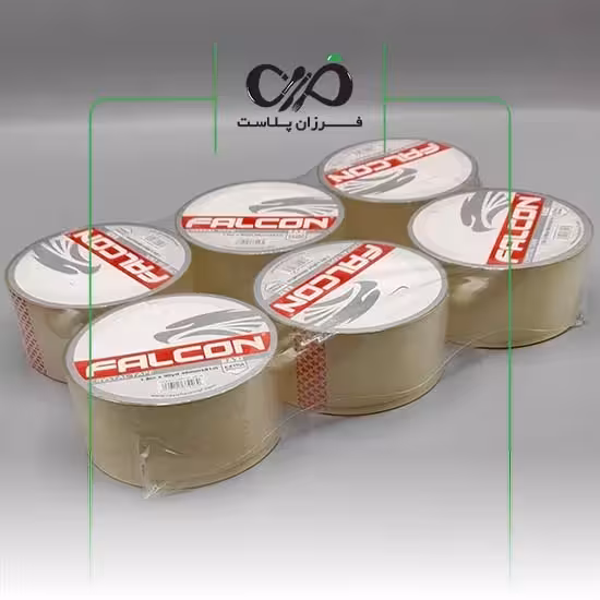 نوار چسب پهن رازی مدل فالکون عرض 5 سانتیمتر بسته 6 عددی