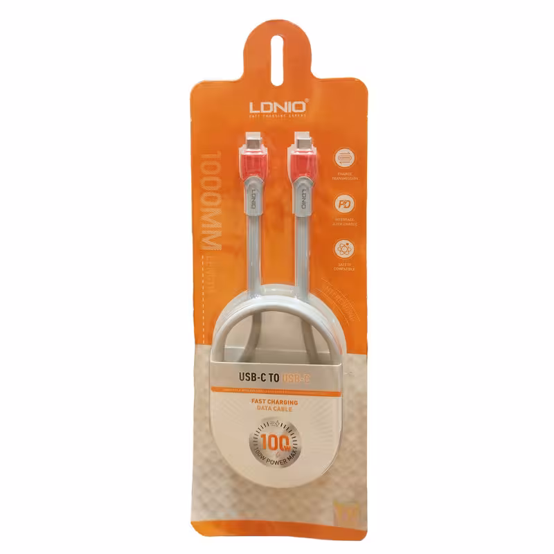 کابل تایپ سی به تایپ سی الدینیو 100وات مدل LC601C to C