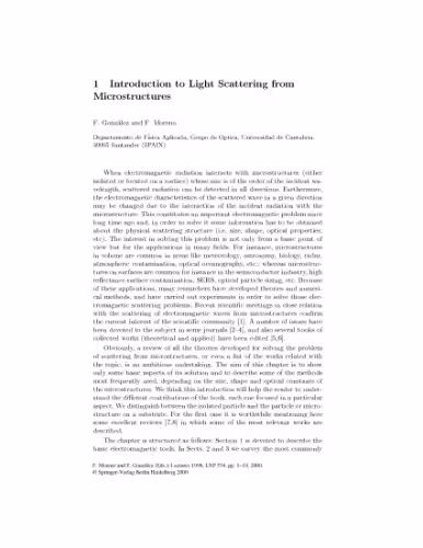 خرید و دانلود نسخه کامل کتاب Light Scattering from Microstructures: Lectures of the Summer School of Laredo, University of Cantabria, Held at Laredo, Spain, Sept. 11–13, 1998