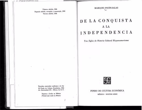 خرید و دانلود نسخه کامل کتاب De la conquista a la independencia: tres siglos de historia cultural hispanoameriana