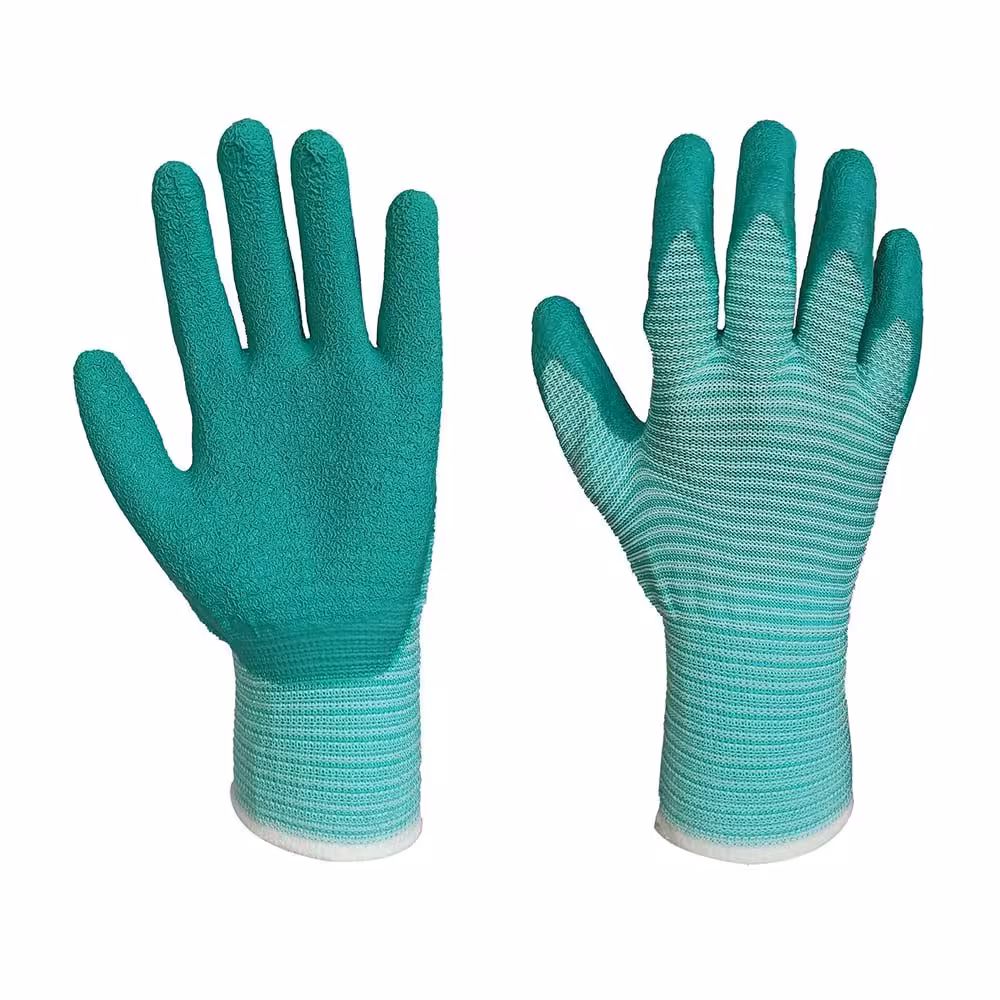 دستکش کار ایمنی کارگری شیاری مواد لاتکس بسته 12 جفتی به قیمت عمده