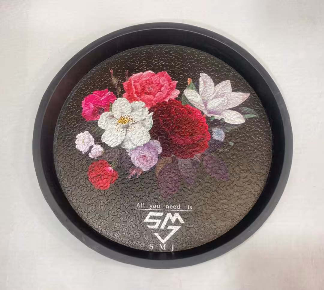 سینی گرد گلدار سایز کوچک کد 403