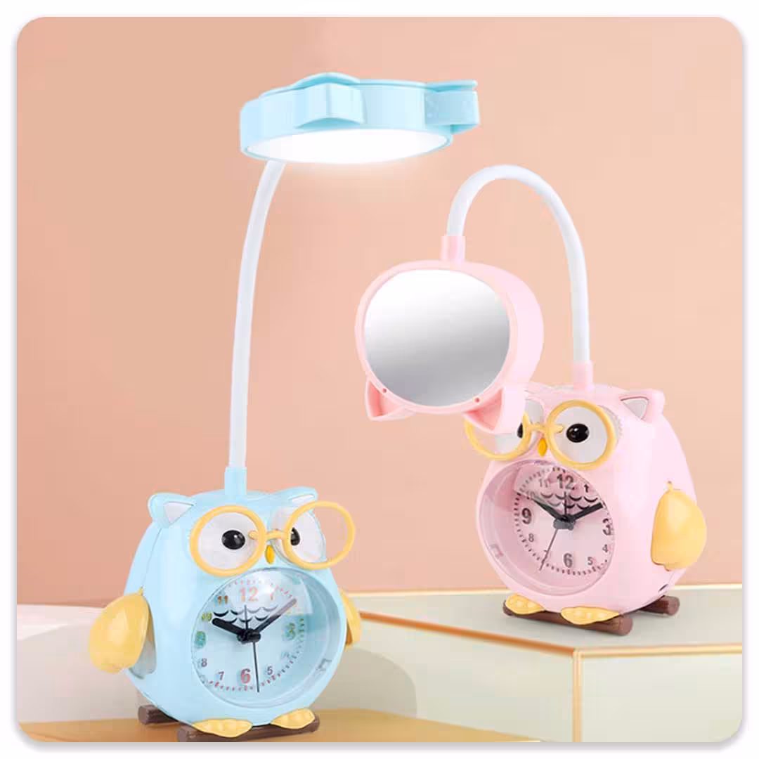 چراغ مطالعه و ساعت شارژی