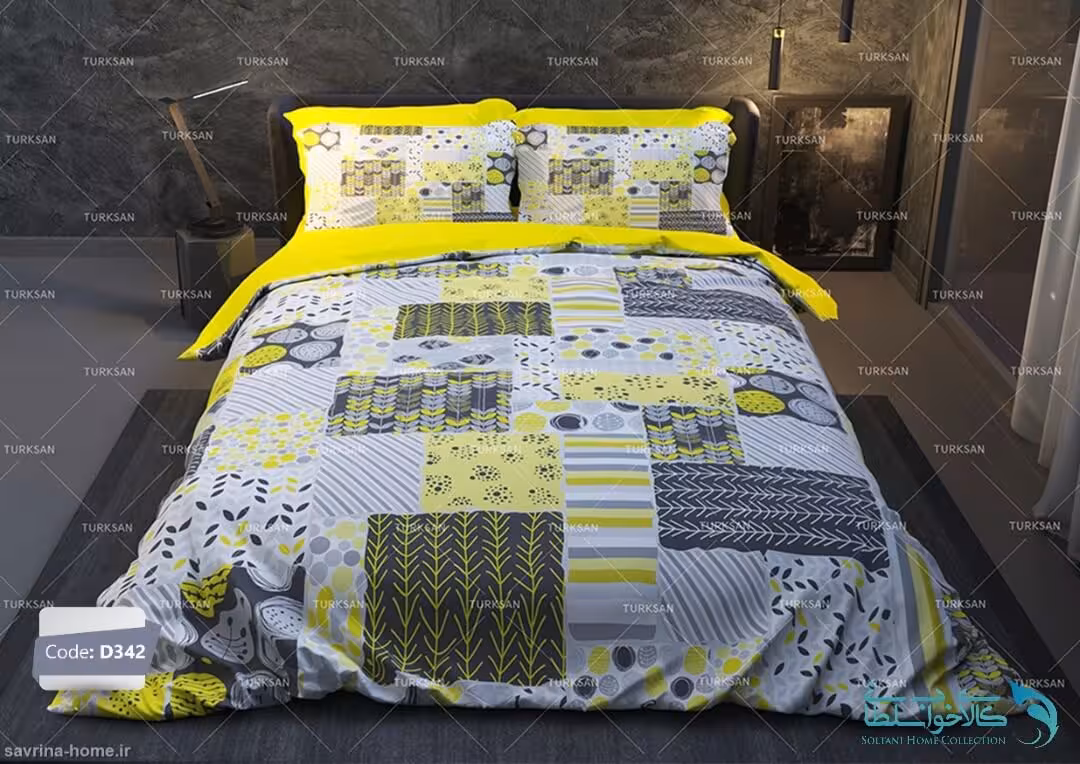 روتختی دو نفره طرح چهل تکه برند ترکسان کد D342