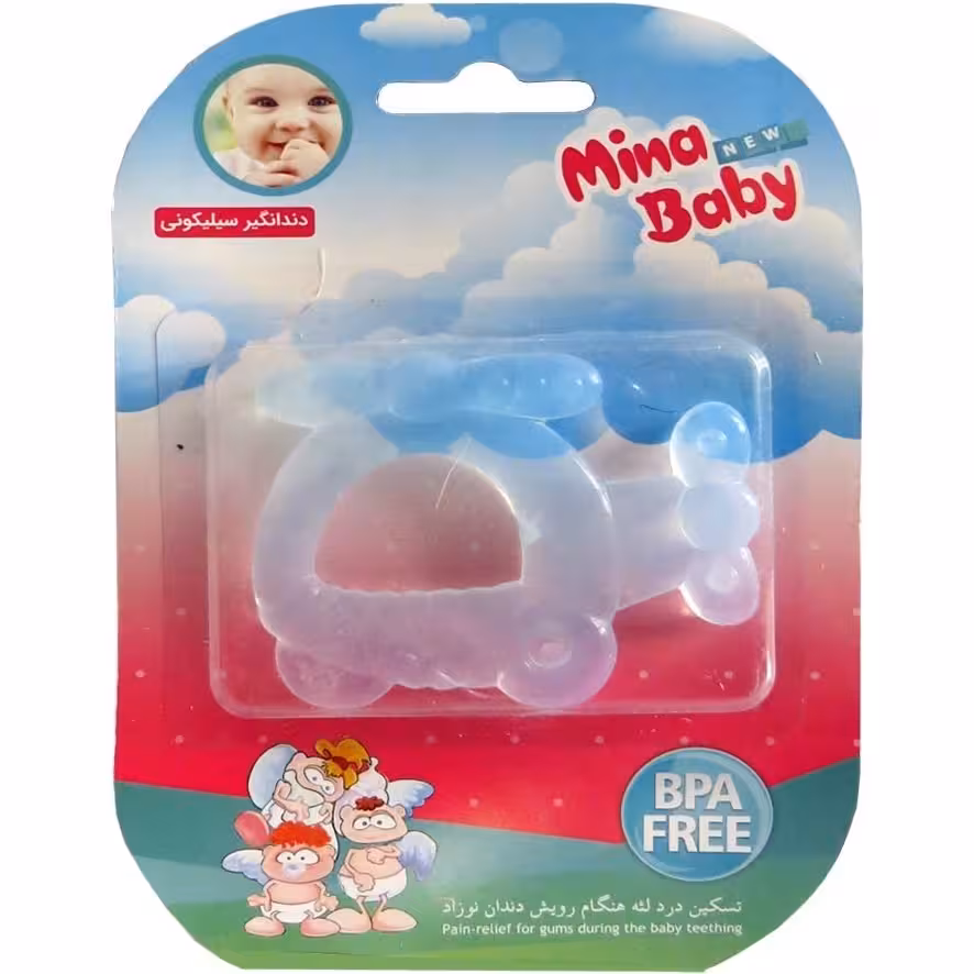دندانگیر سیلیکون شفاف برند mina Baby