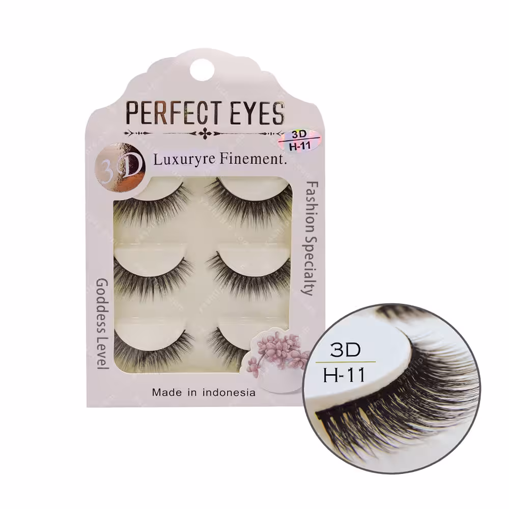 مژه 3D پرفکت آیز 3جفتی مدل H-11