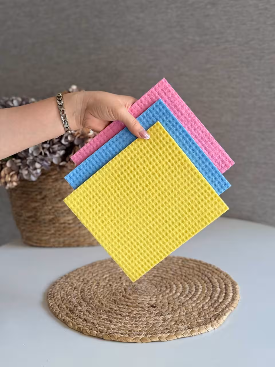 دستمال فوم 3 عددی سوپر جاذب هائودا HAODA کد 0215