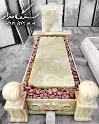 سنگ مزار مرمر سبز ضخامت 6 سانتی کد 0528
