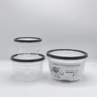 دنیا پلاستیک - ظرف نگهدارنده واشردار 3 عددی گرد شفاف 30735