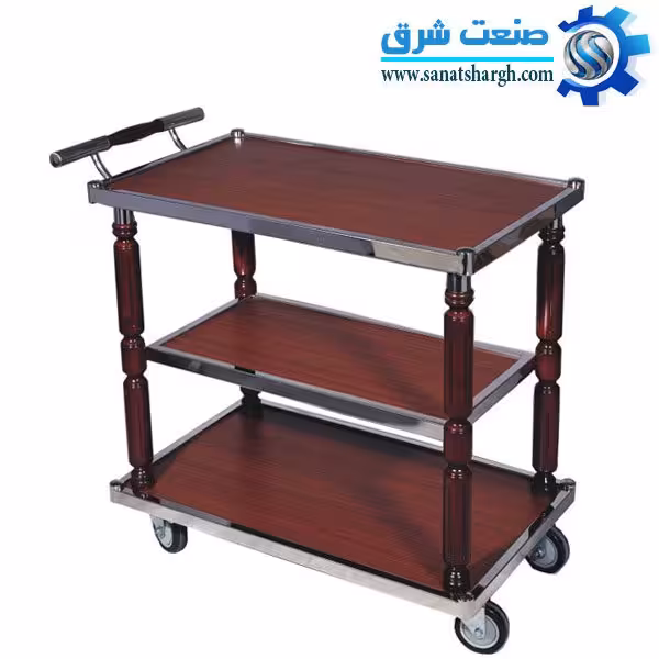 ترولی سه طبقه چوبی